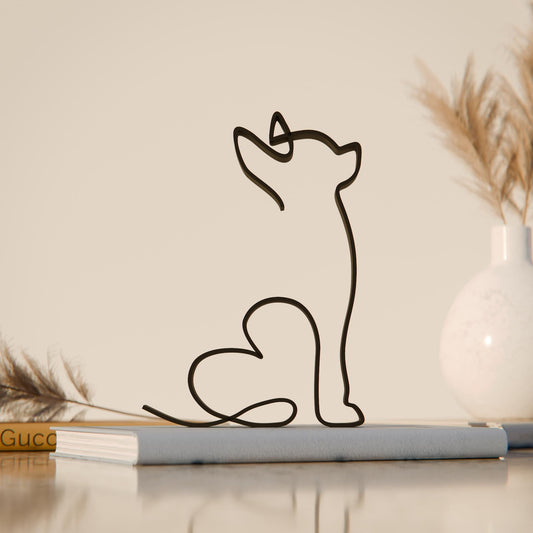 Anatolian Gift BoxChihuahua Dog 04 - Line Art Figure