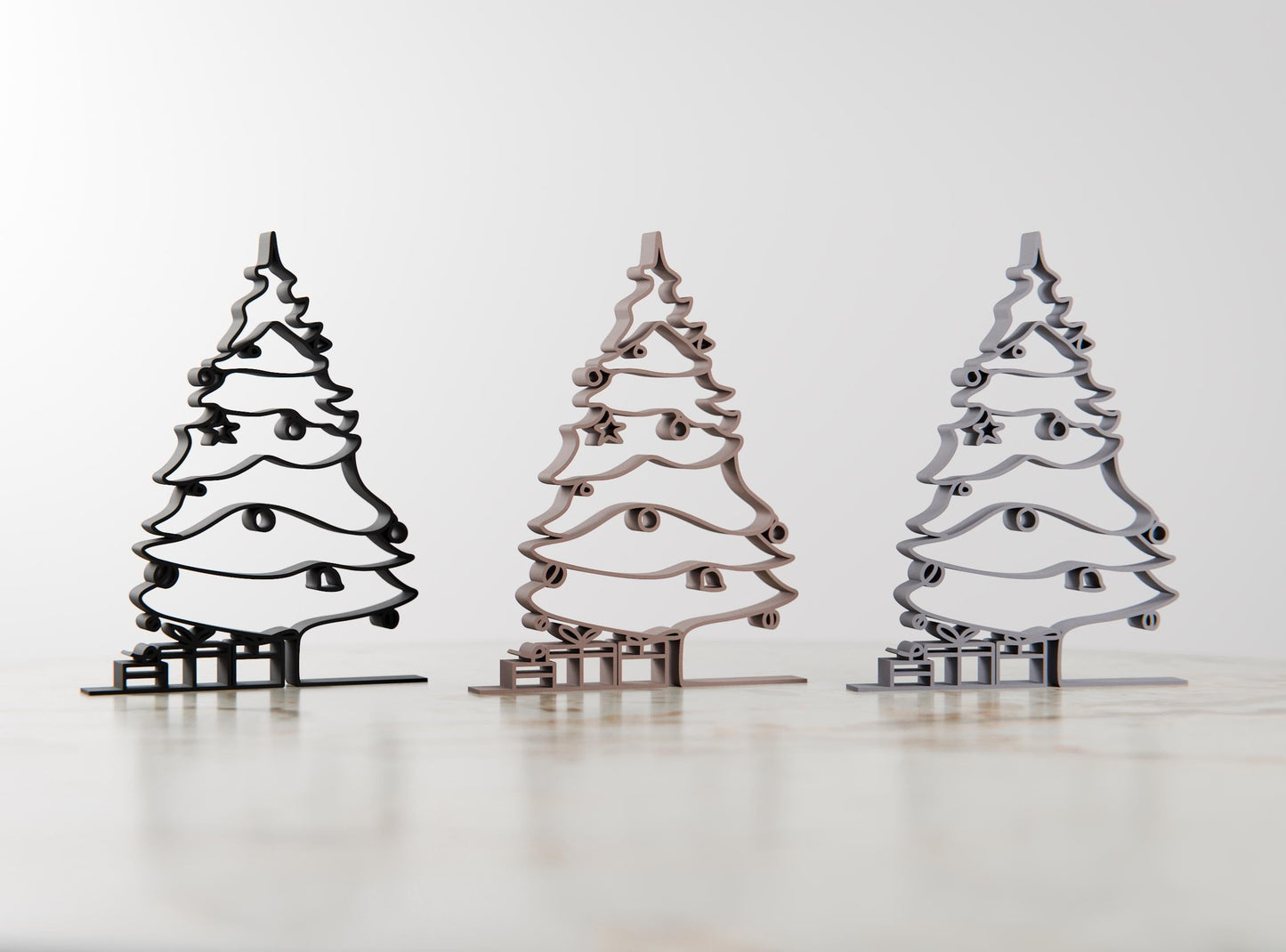 Anatolian Gift BoxChristmas Tree - Customized Line Art Figure