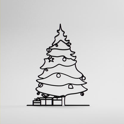 Anatolian Gift BoxChristmas Tree - Customized Line Art Figure