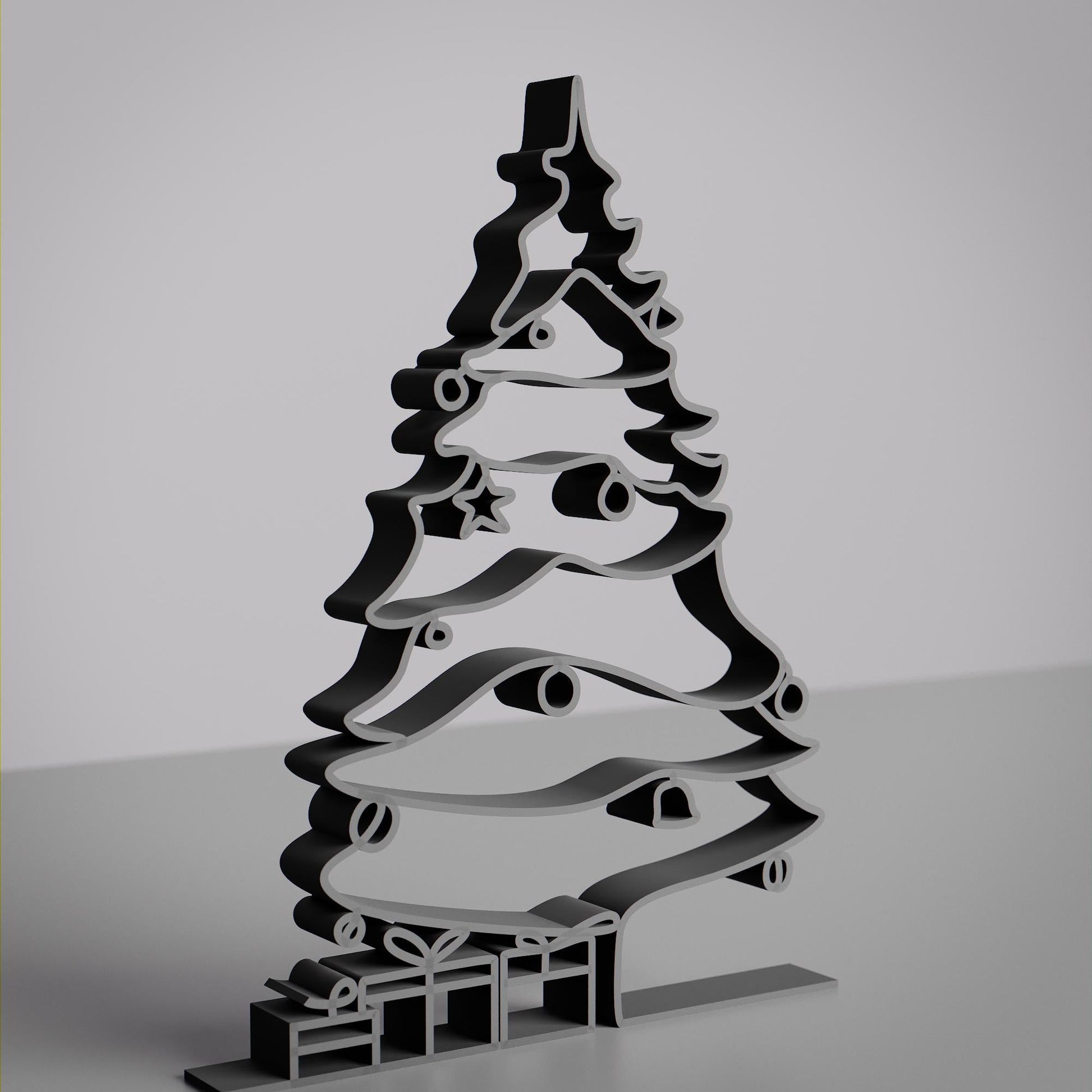 Anatolian Gift BoxChristmas Tree - Customized Line Art Figure