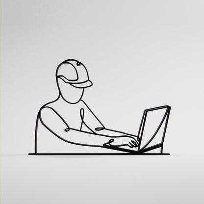 Anatolian Gift BoxComputer Engineer - Customized Line Art Figure