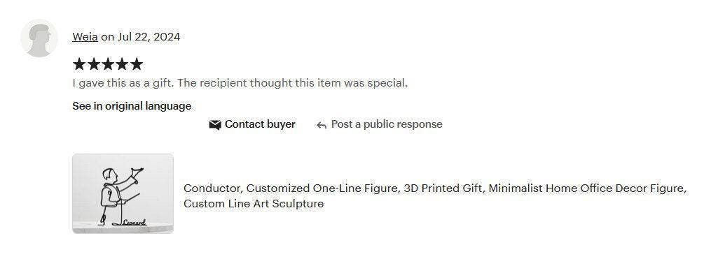 Anatolian Gift BoxConductor - Customized Line Art Figure