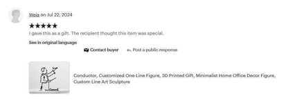 Anatolian Gift BoxConductor - Customized Line Art Figure