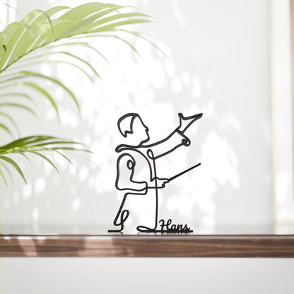 Anatolian Gift BoxConductor - Customized Line Art Figure