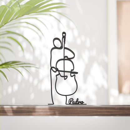 Anatolian Gift BoxContrabass Player - Customized Line Art Figure