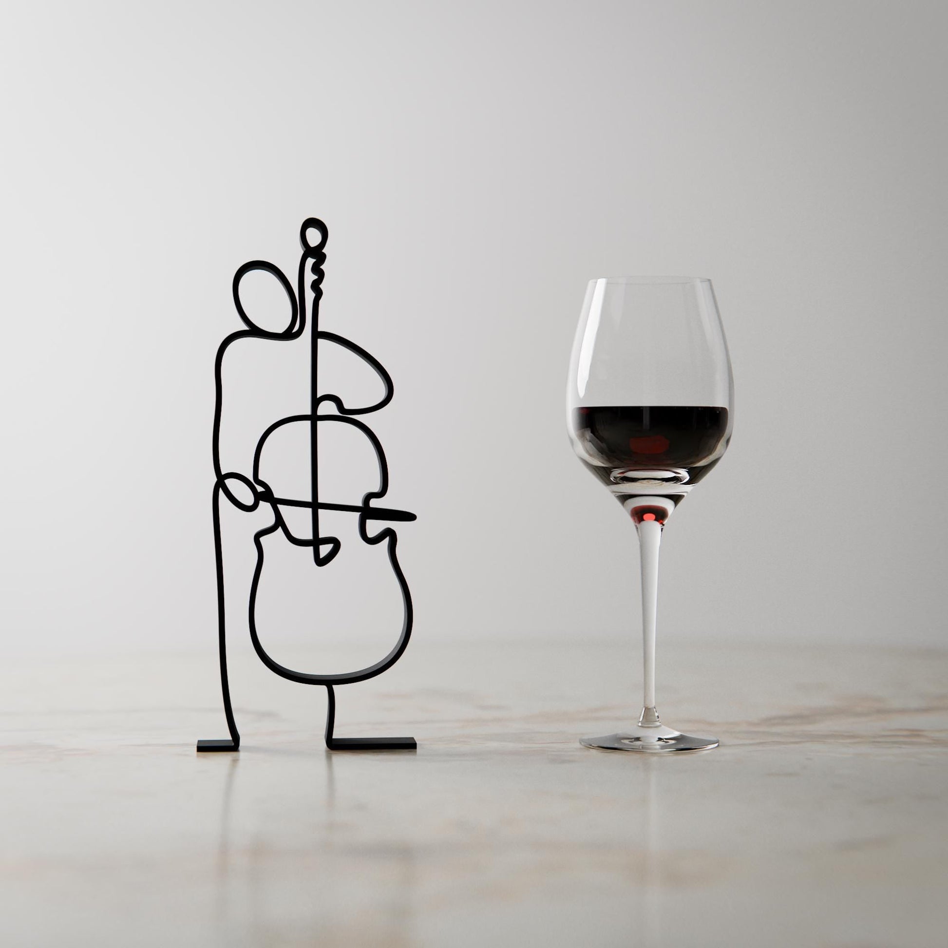 Anatolian Gift BoxContrabass Player - Customized Line Art Figure