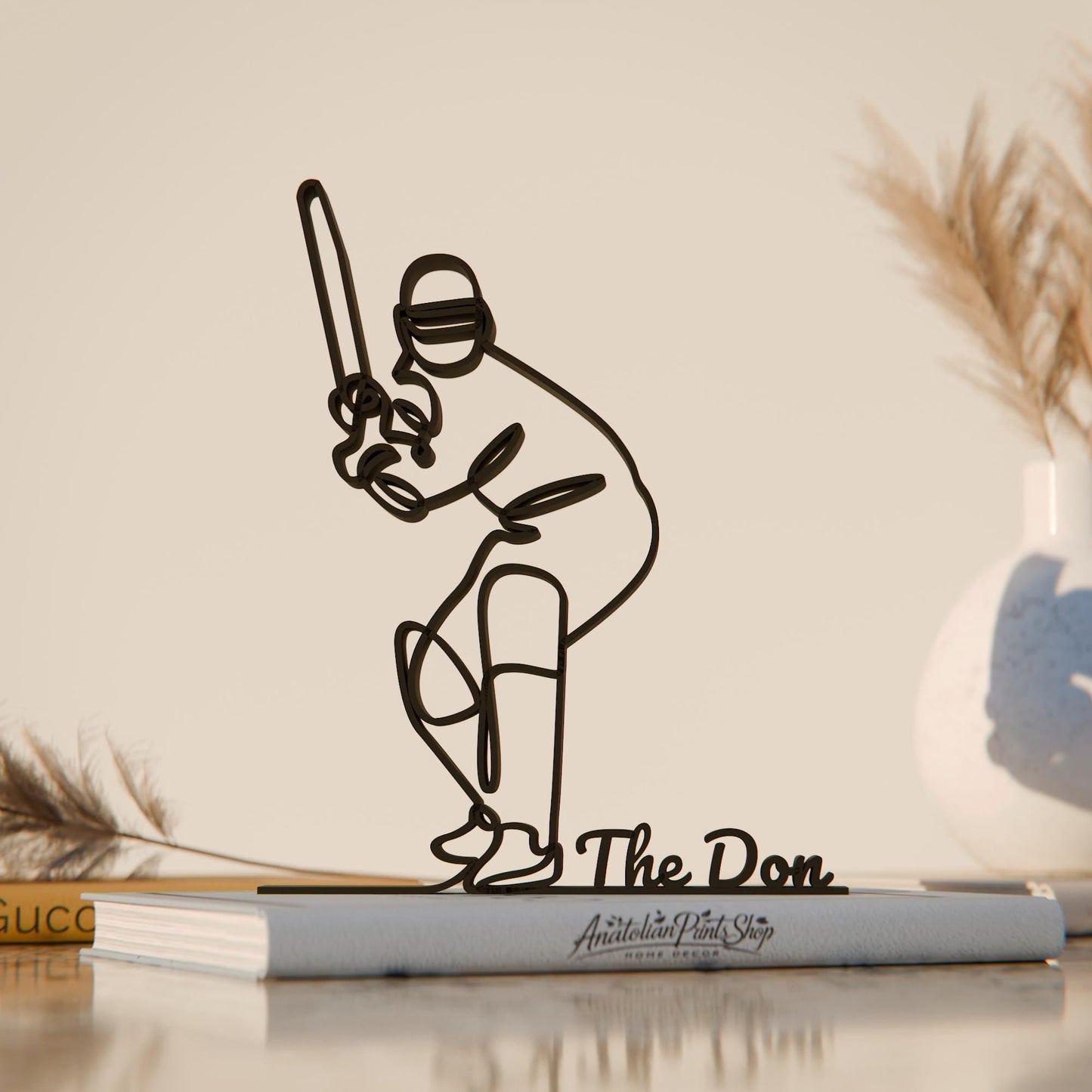 Anatolian Gift BoxCricketer/Cricket Player - Customized Line Art Figure