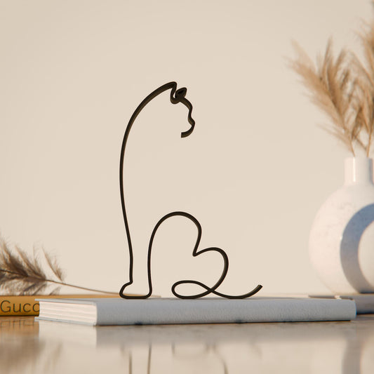 British Shorthair Cat 01 - Line Art Figure