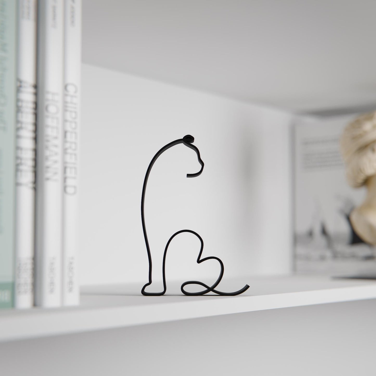 Scottish Fold Shorthair Cat 08 - Line Art Figure