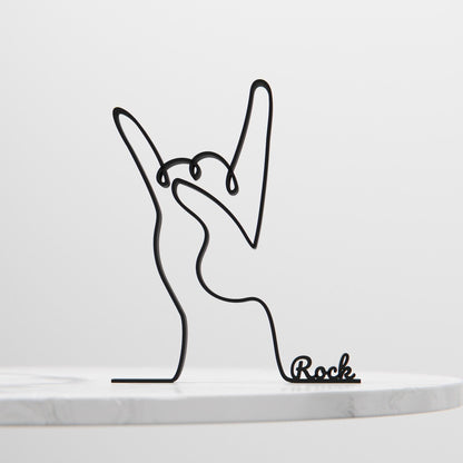 Anatolian Gift BoxDevil Horn Hand - Customized Line Art Figure