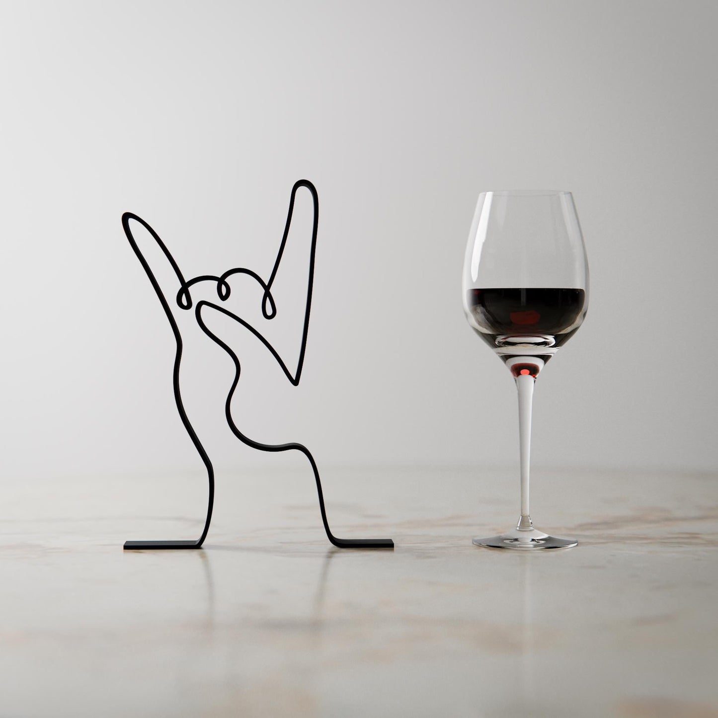 Anatolian Gift BoxDevil Horn Hand - Customized Line Art Figure