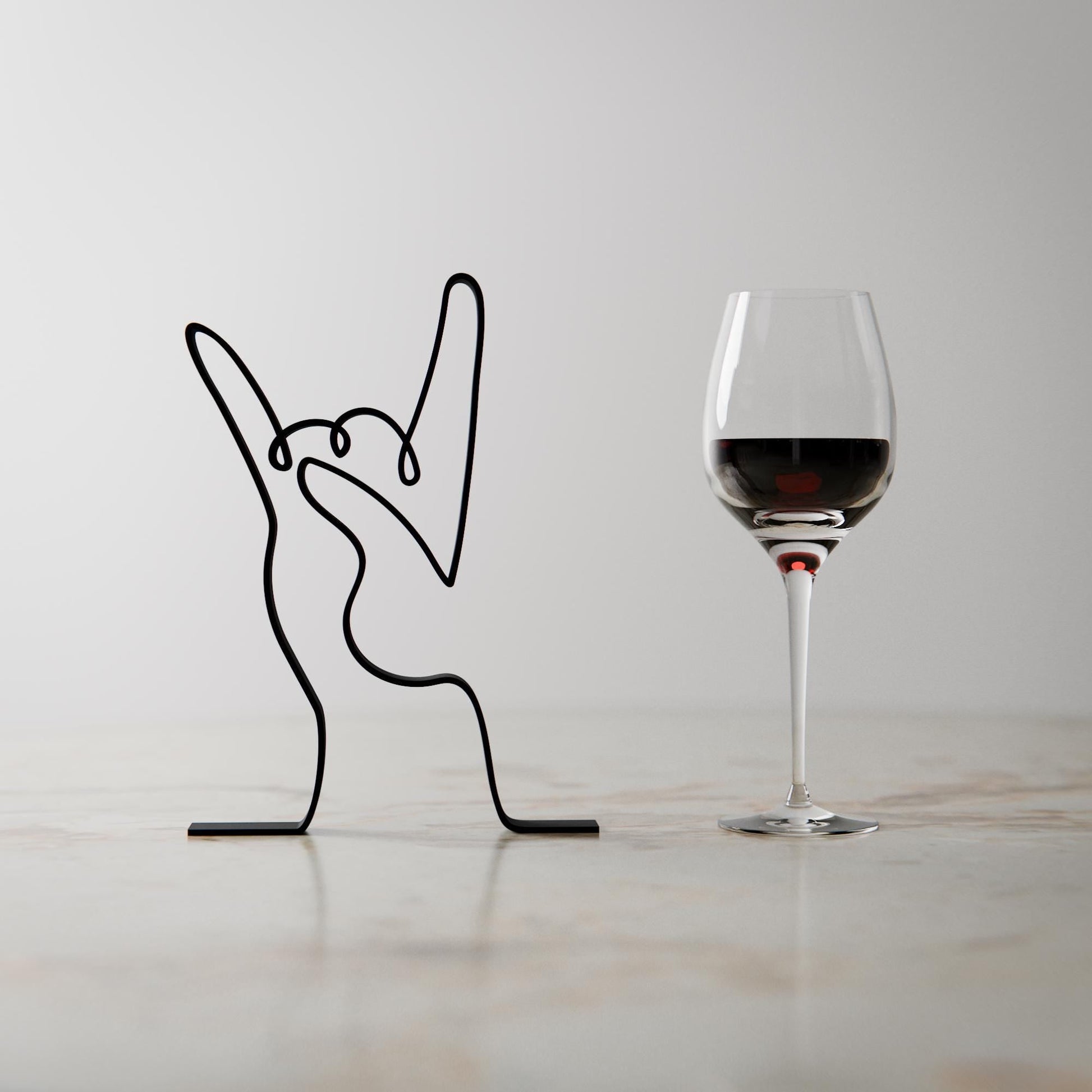 Anatolian Gift BoxDevil Horn Hand - Customized Line Art Figure