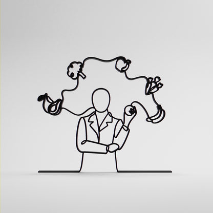 Anatolian Gift BoxDietitian - Customized Line Art Figure