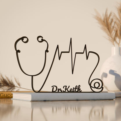 Anatolian Gift BoxDoctor with Stethoscope - Customized Line Art Figure