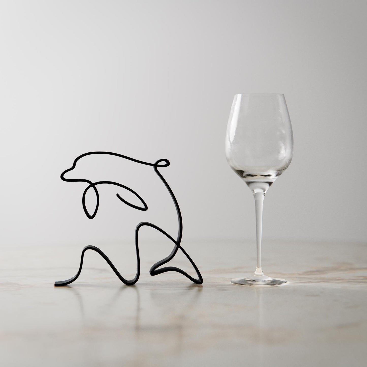 Anatolian Gift BoxDolphin - Line Art Figure