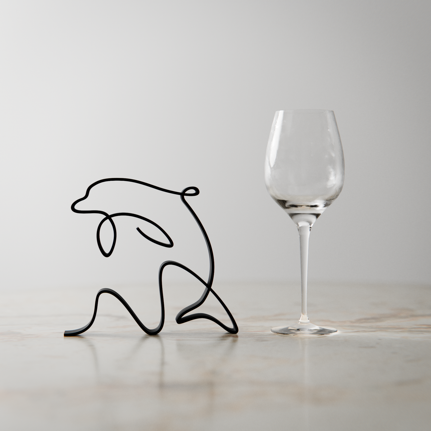 Dolphin - Line Art Figure