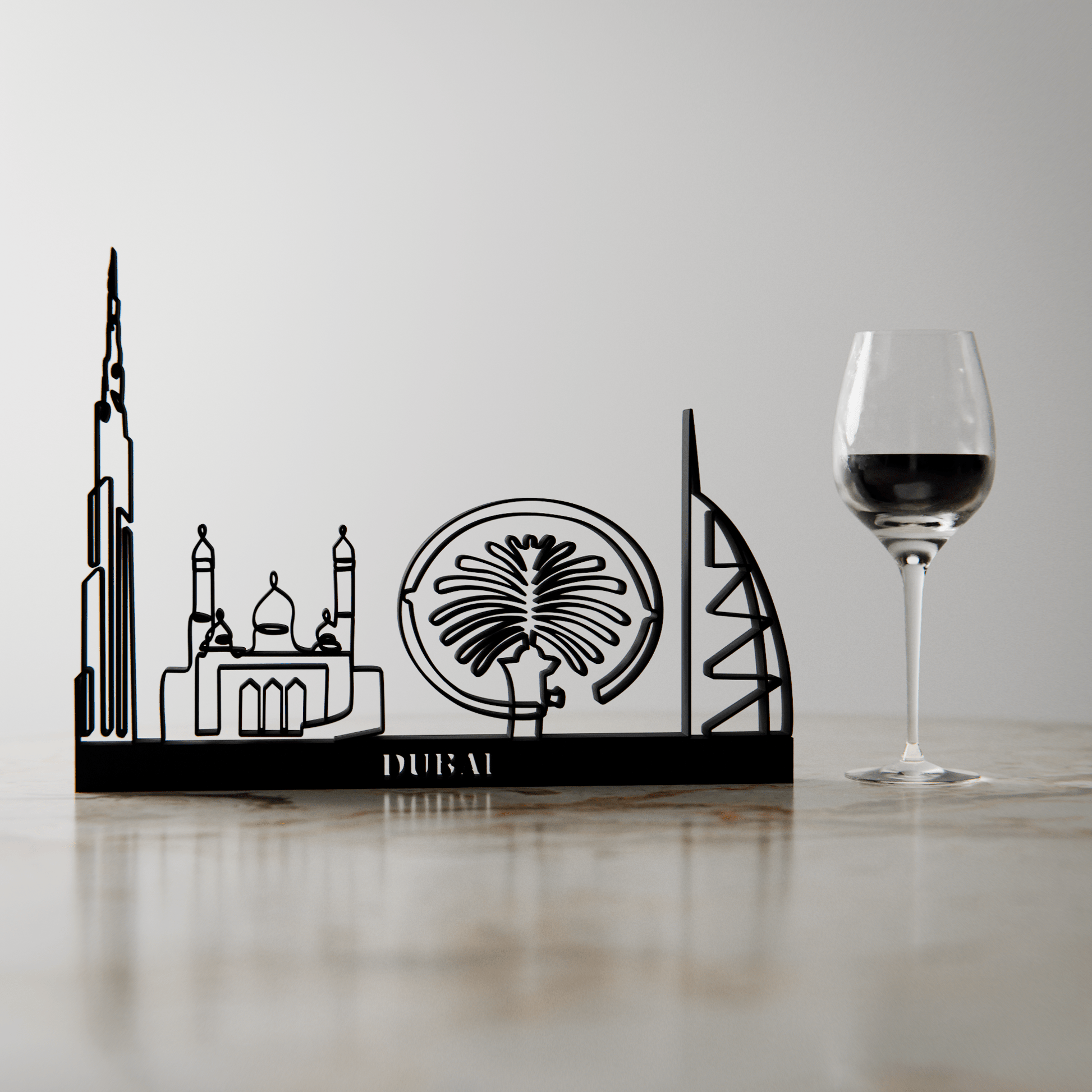 Anatolian Gift BoxDubai Cityscape - Line Art Figure