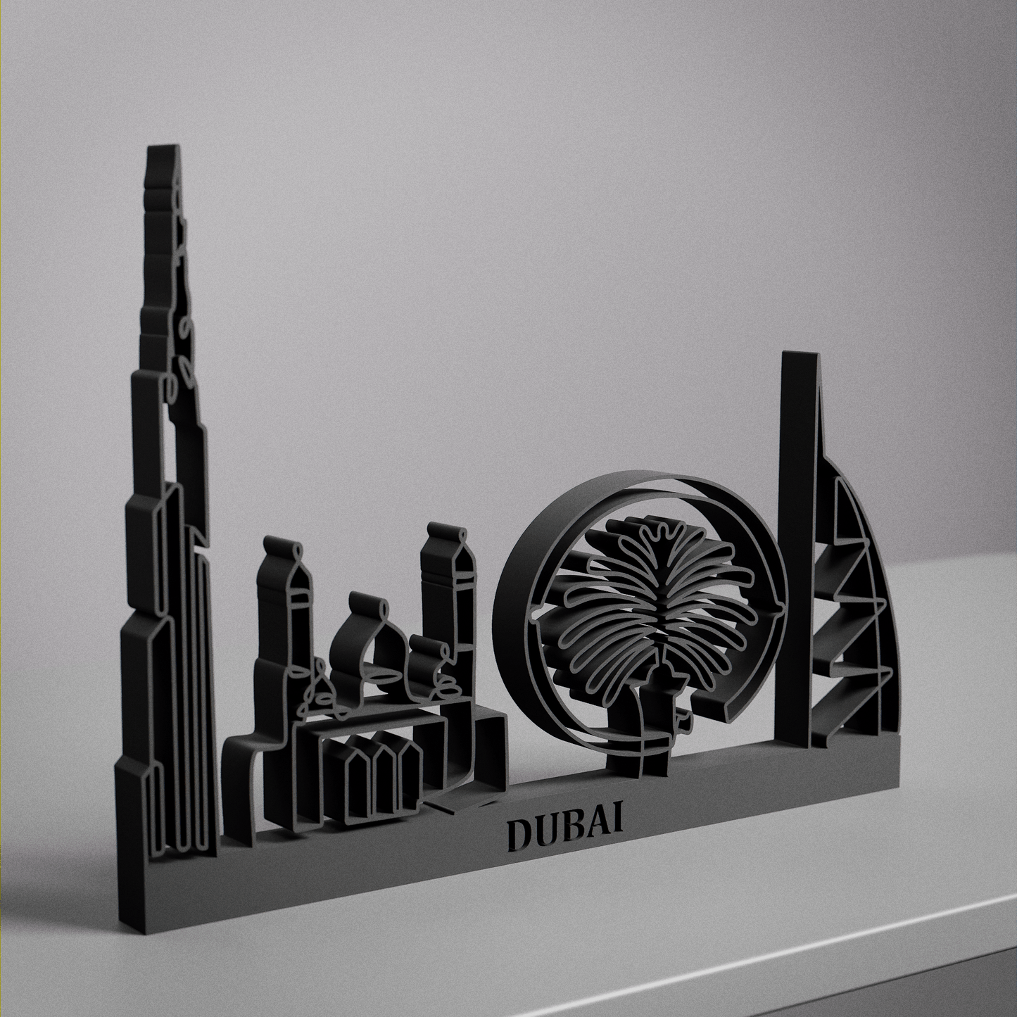 Anatolian Gift BoxDubai Cityscape - Line Art Figure