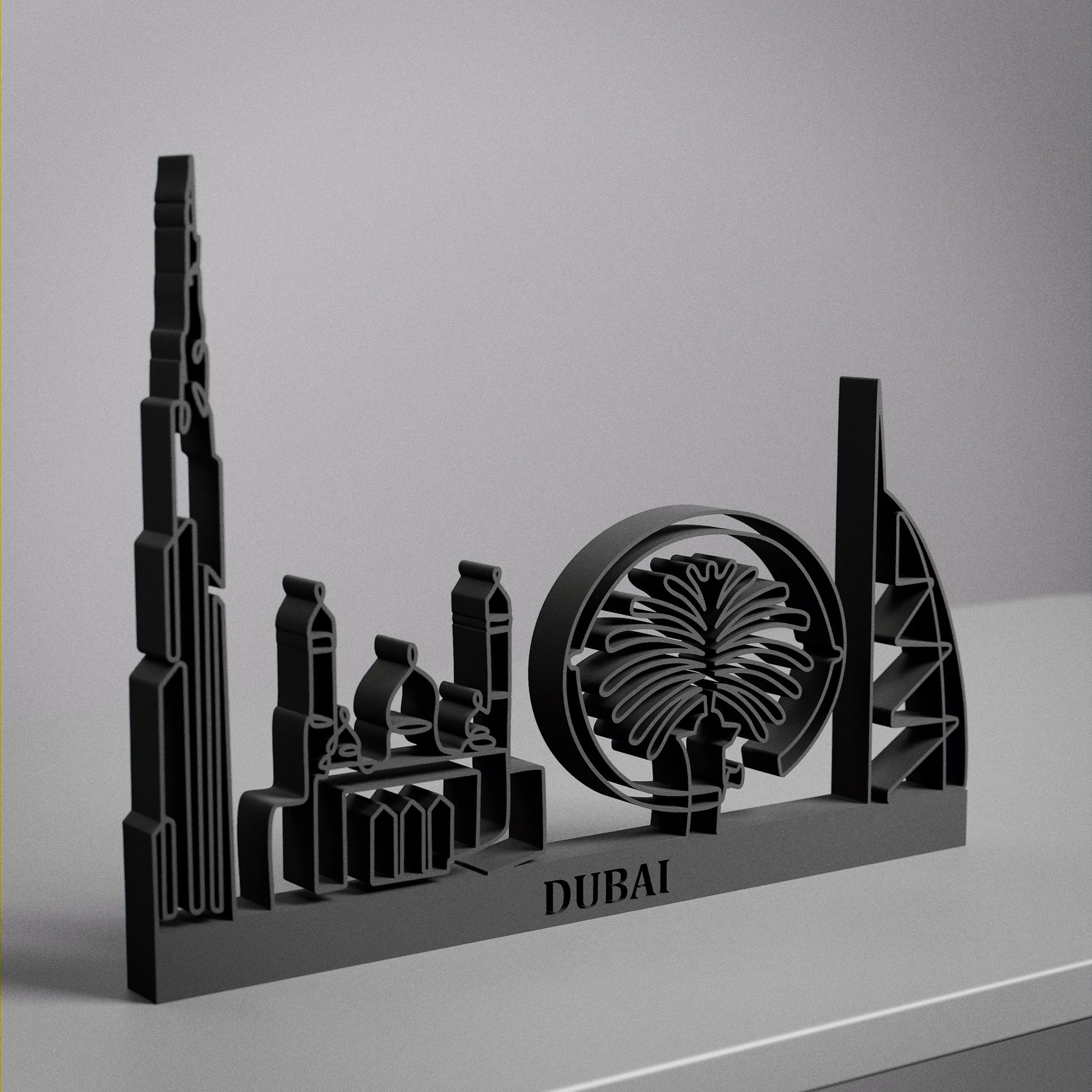 Anatolian Gift BoxDubai Cityscape - Line Art Figure