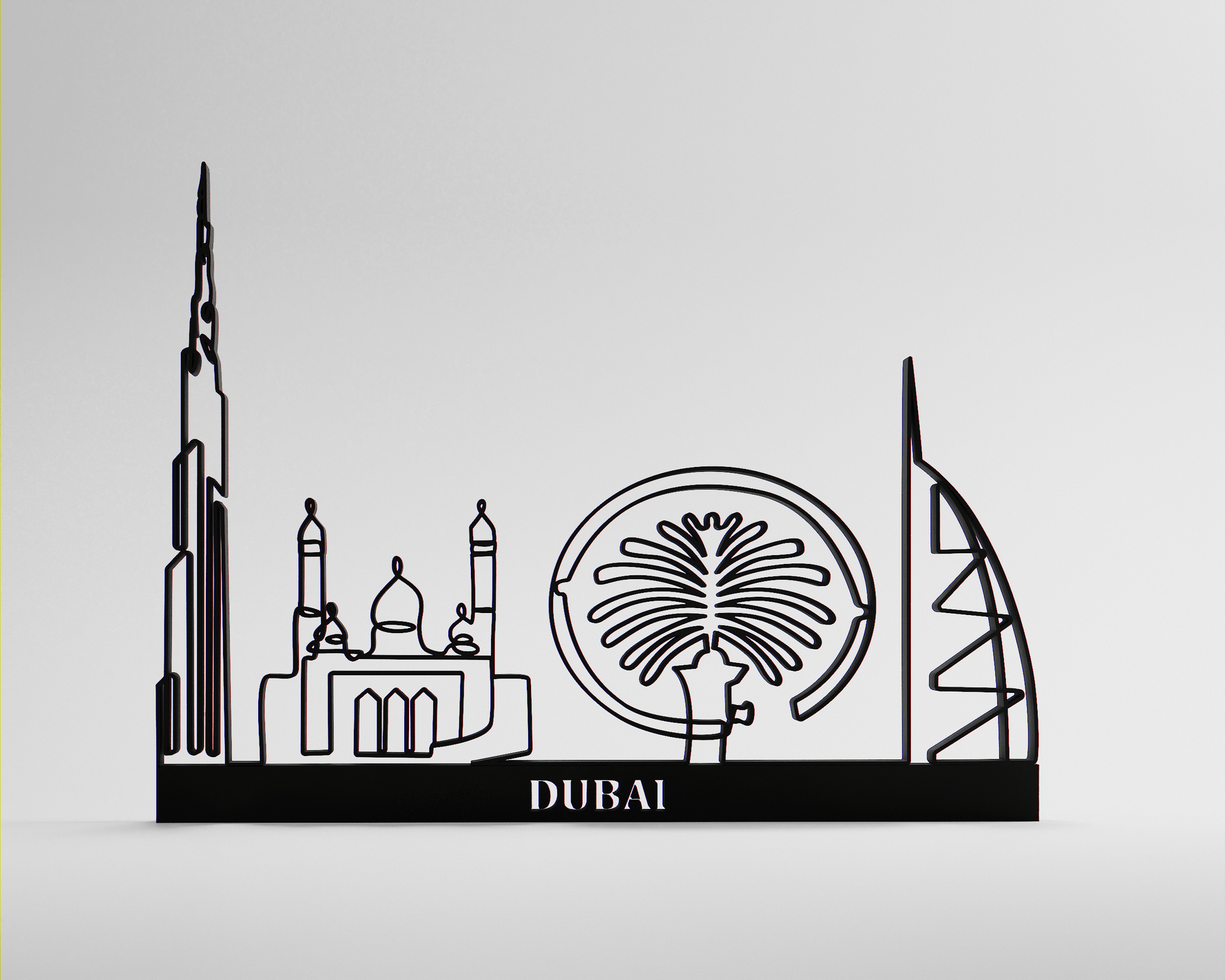 Anatolian Gift BoxDubai Cityscape - Line Art Figure