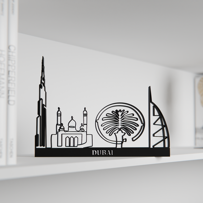 Dubai Cityscape - Line Art Figure