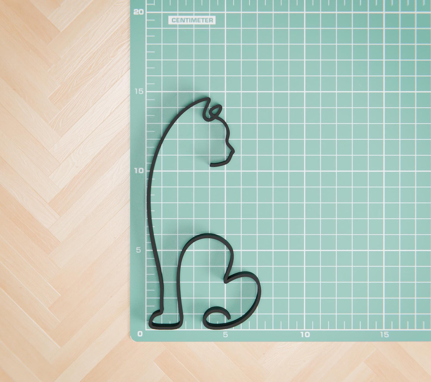Manx Shorthair Cat 11 - Line Art Figure