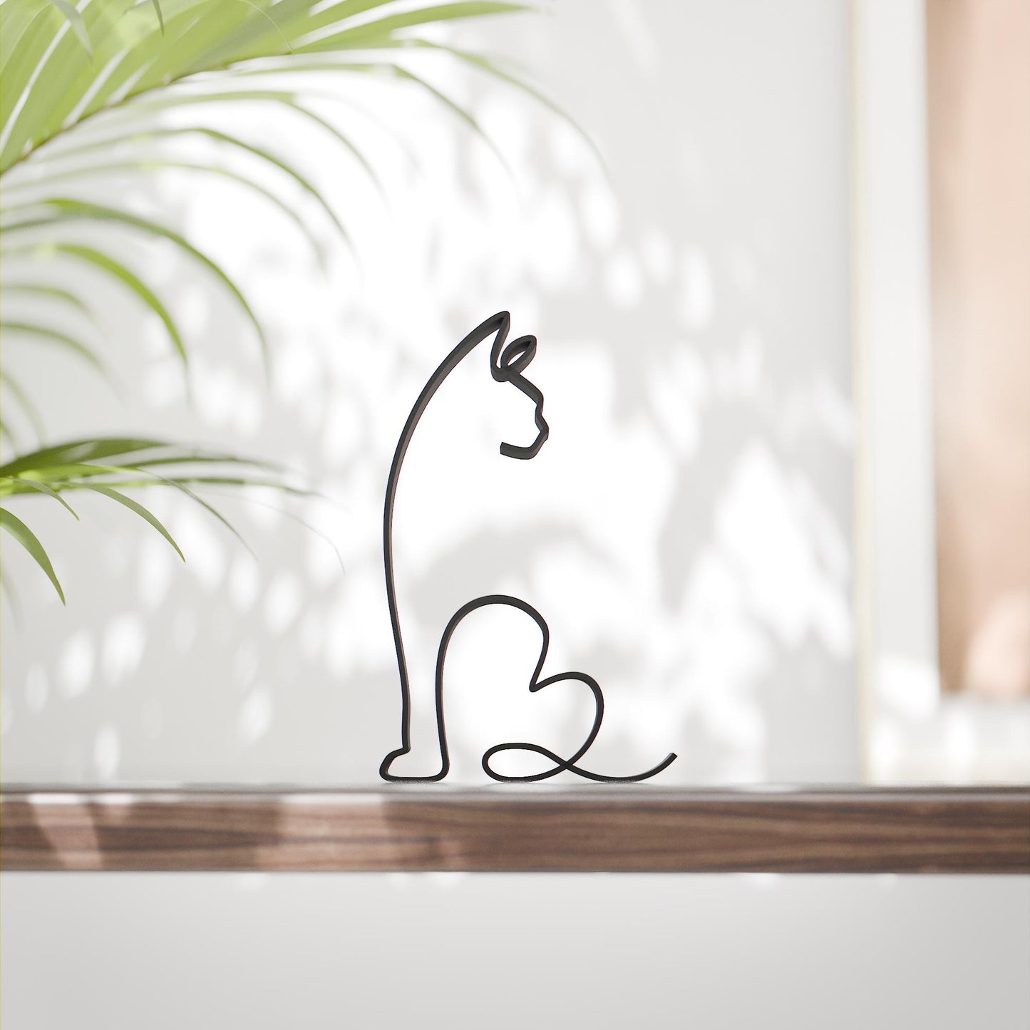 Devon Rex Cat 09 - Line Art Figure