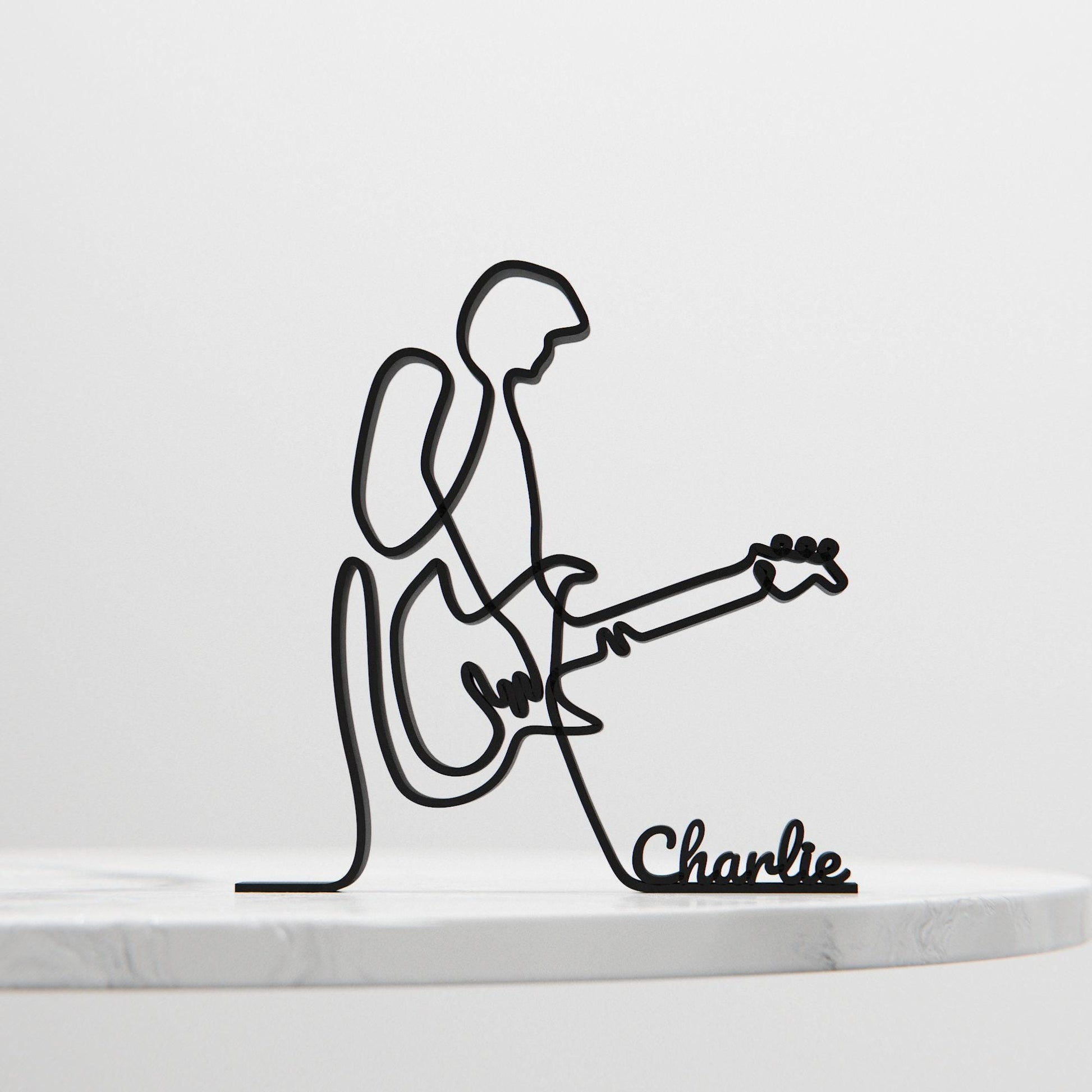Anatolian Gift BoxElectric Guitarist - Customized Line Art Figure