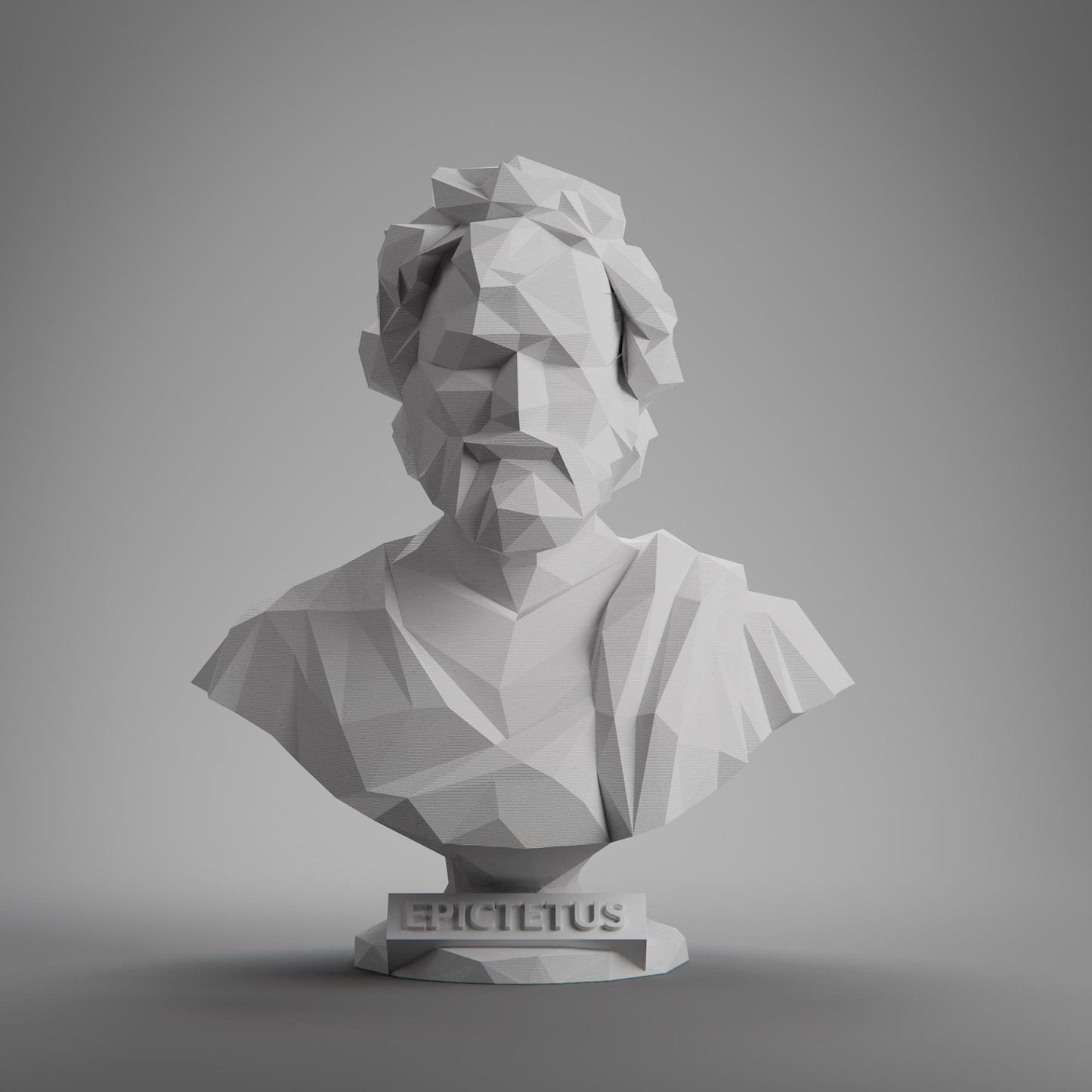 Anatolian Gift BoxEpictetus, Low Poly Bust, Greek Stoic Philosopher Sculpture, Stoic Sculpture, 3D Printed Gift, Home Decor, Office Decor