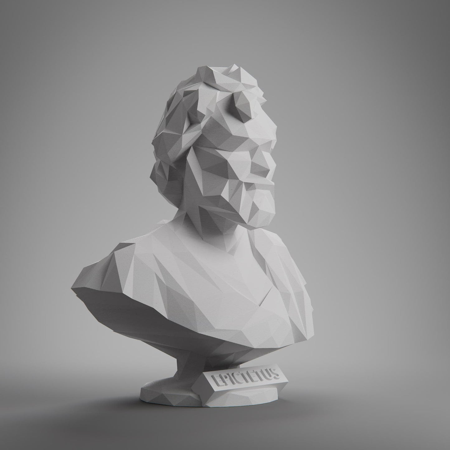Anatolian Gift BoxEpictetus, Low Poly Bust, Greek Stoic Philosopher Sculpture, Stoic Sculpture, 3D Printed Gift, Home Decor, Office Decor