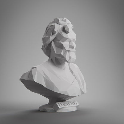 Anatolian Gift BoxEpictetus, Low Poly Bust, Greek Stoic Philosopher Sculpture, Stoic Sculpture, 3D Printed Gift, Home Decor, Office Decor