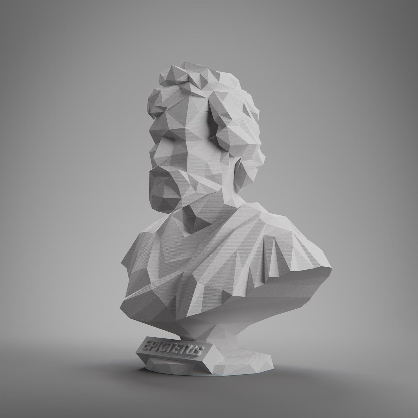 Anatolian Gift BoxEpictetus, Low Poly Bust, Greek Stoic Philosopher Sculpture, Stoic Sculpture, 3D Printed Gift, Home Decor, Office Decor