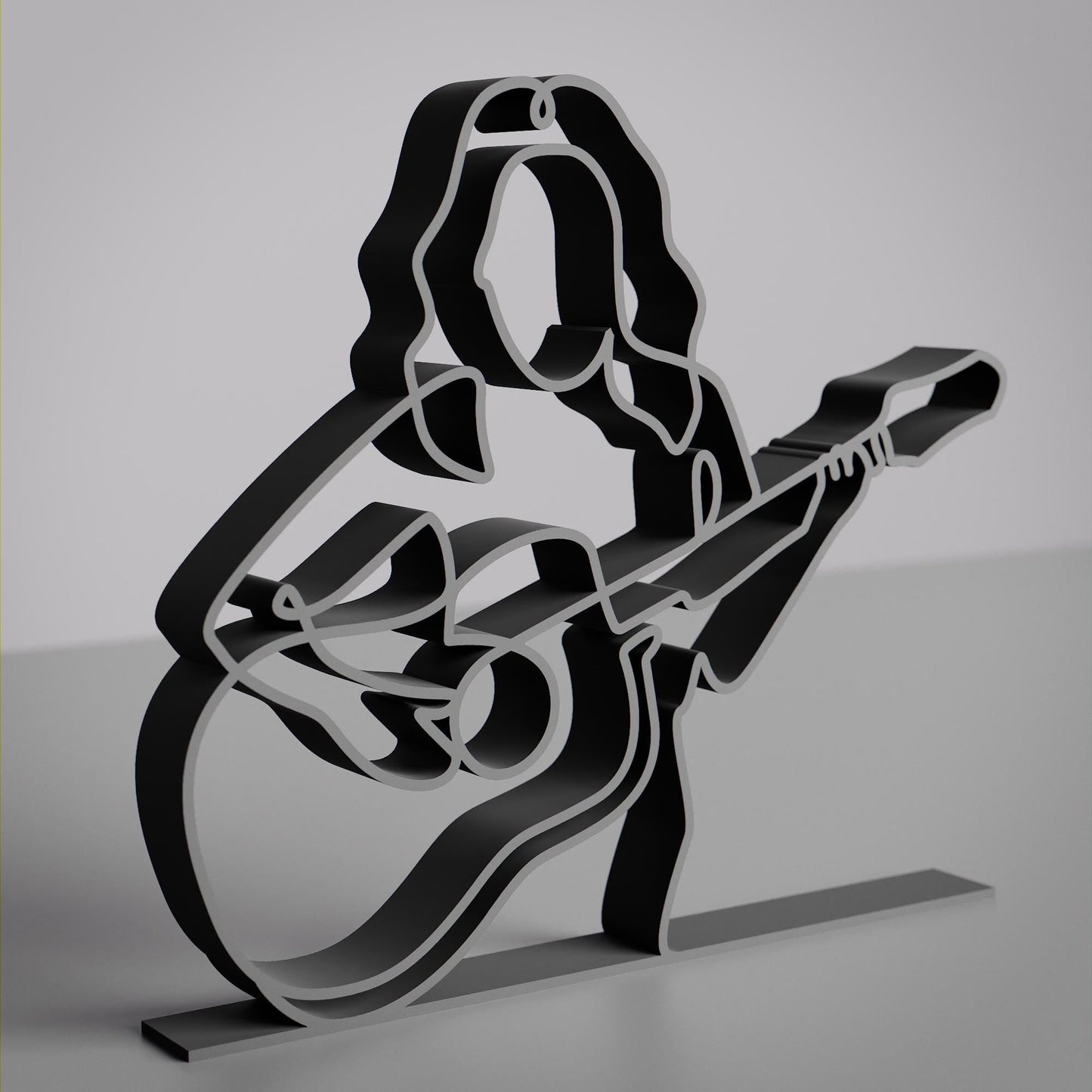 Anatolian Gift BoxFemale Acoustic Guitarist - Customized Line Art Figure
