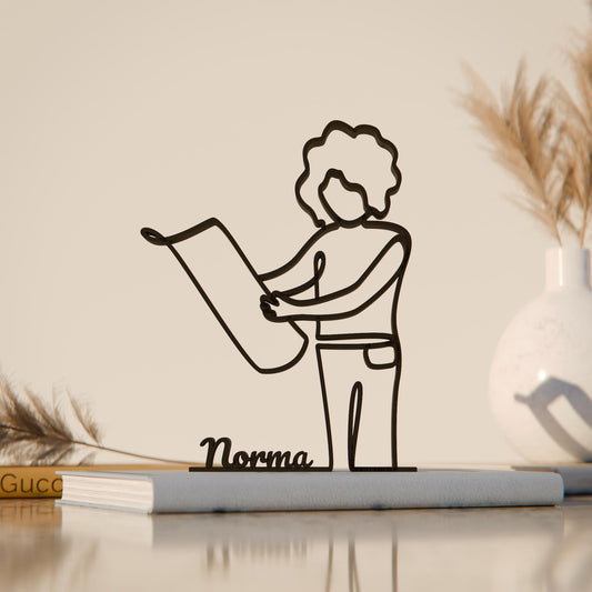 Anatolian Gift BoxFemale Architect - Customized Line Art Figure