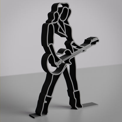 Anatolian Gift BoxFemale Bass Guitarist - Customized Line Art Figure