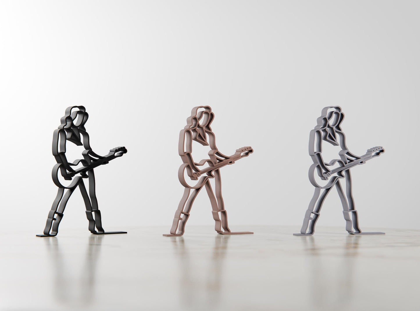 Anatolian Gift BoxFemale Bass Guitarist - Customized Line Art Figure