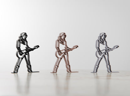 Anatolian Gift BoxFemale Bass Guitarist - Customized Line Art Figure