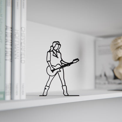 Anatolian Gift BoxFemale Bass Guitarist - Customized Line Art Figure