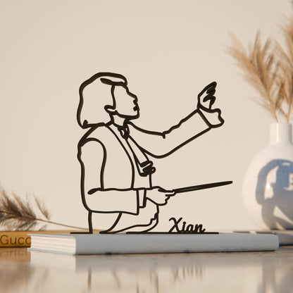 Anatolian Gift BoxFemale Conductor - Customized Line Art Figure