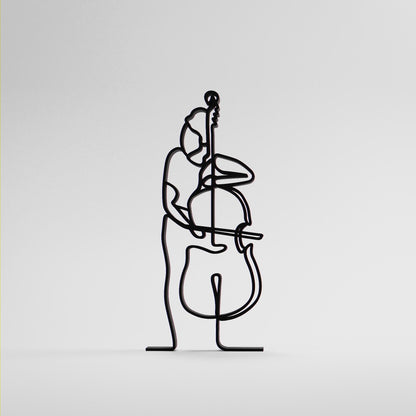 Anatolian Gift BoxFemale Contrabass Player - Customized Line Art Figure