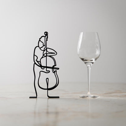 Anatolian Gift BoxFemale Contrabass Player - Customized Line Art Figure
