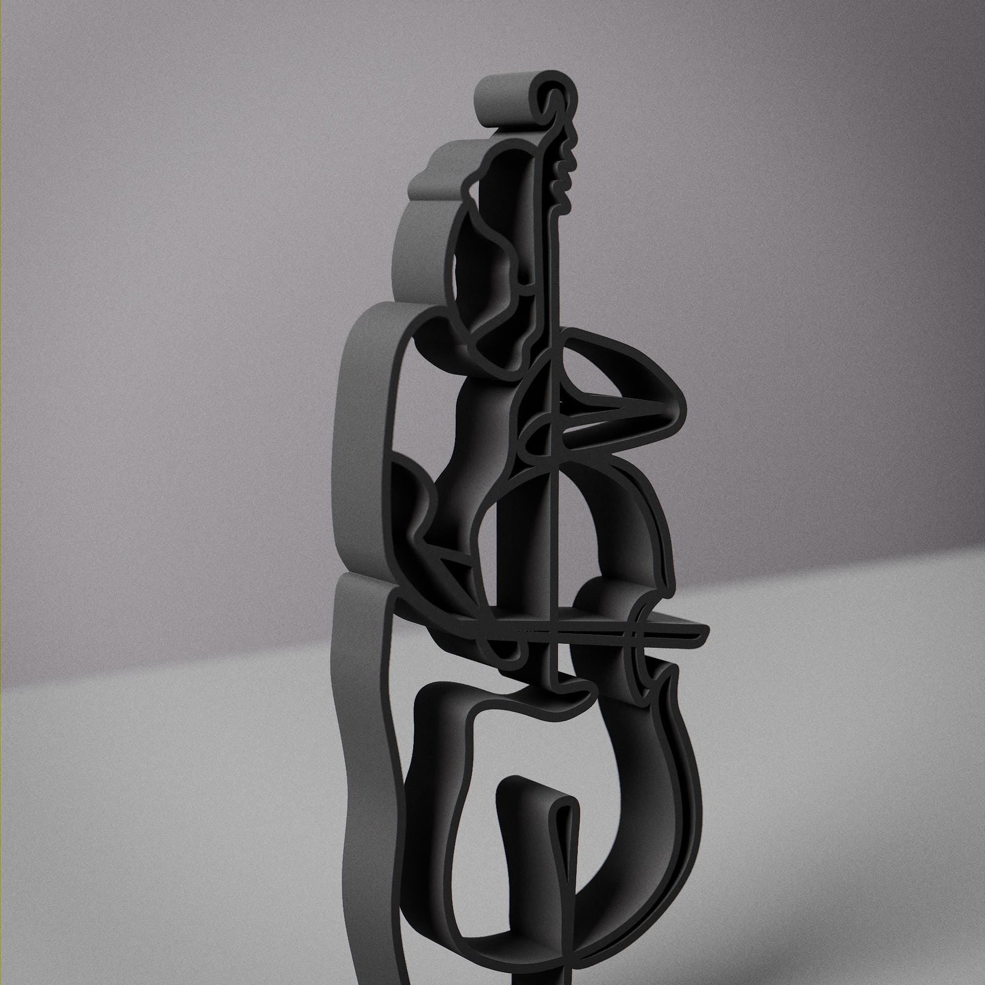 Anatolian Gift BoxFemale Contrabass Player - Customized Line Art Figure