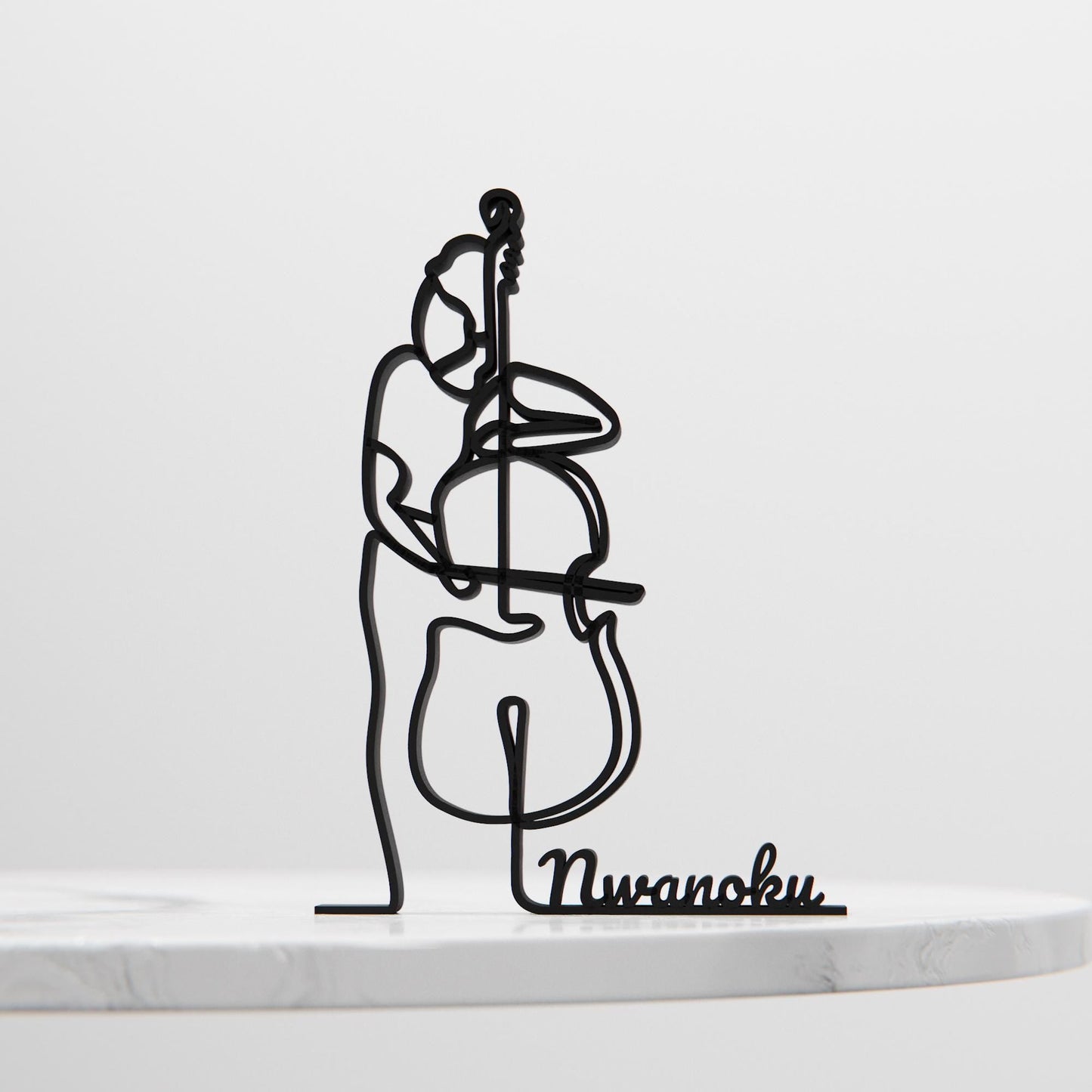 Anatolian Gift BoxFemale Contrabass Player - Customized Line Art Figure