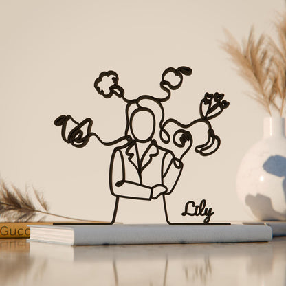 Anatolian Gift BoxFemale Dietitian - Customized Line Art Figure