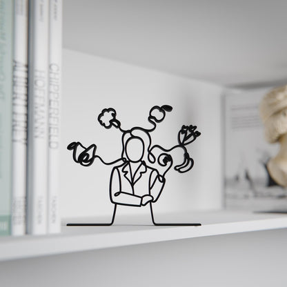 Anatolian Gift BoxFemale Dietitian - Customized Line Art Figure