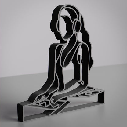 Anatolian Gift BoxFemale DJ - Customized Line Art Figure