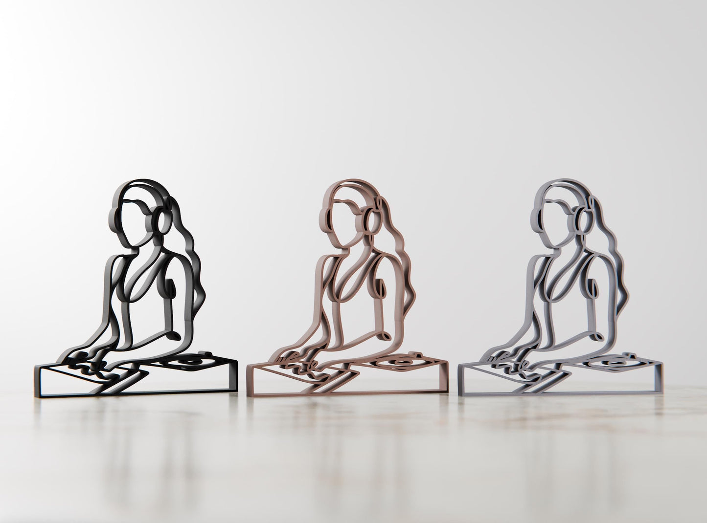 Anatolian Gift BoxFemale DJ - Customized Line Art Figure