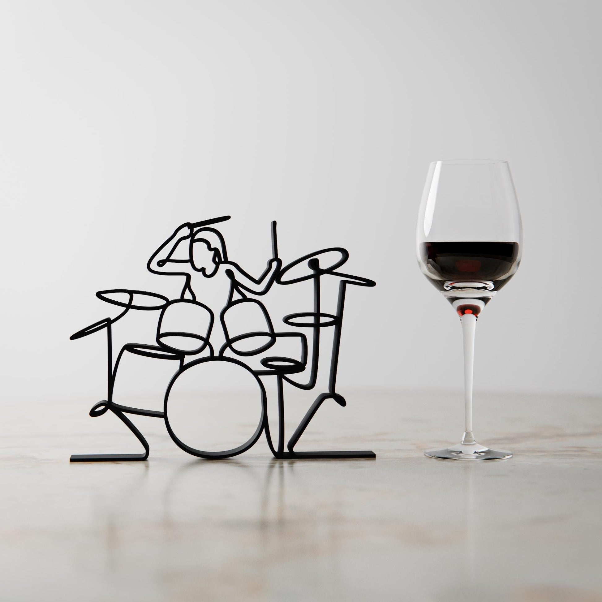 Anatolian Gift BoxFemale Drummer - Customized Line Art Figure