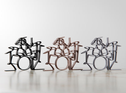 Anatolian Gift BoxFemale Drummer - Customized Line Art Figure