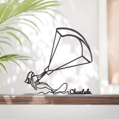 Anatolian Gift BoxFemale Kite Surfer - Customized Line Art Figure